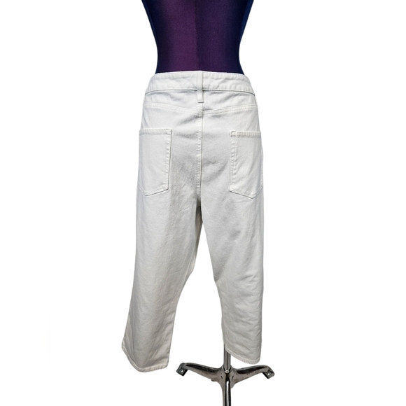 Coldwater Creek Classic Fit Cropped White Denim Jeans Size 16 Women's Plus - Picture 7 of 12